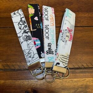 Black and White Key & Card Holders with Decorative Patterns